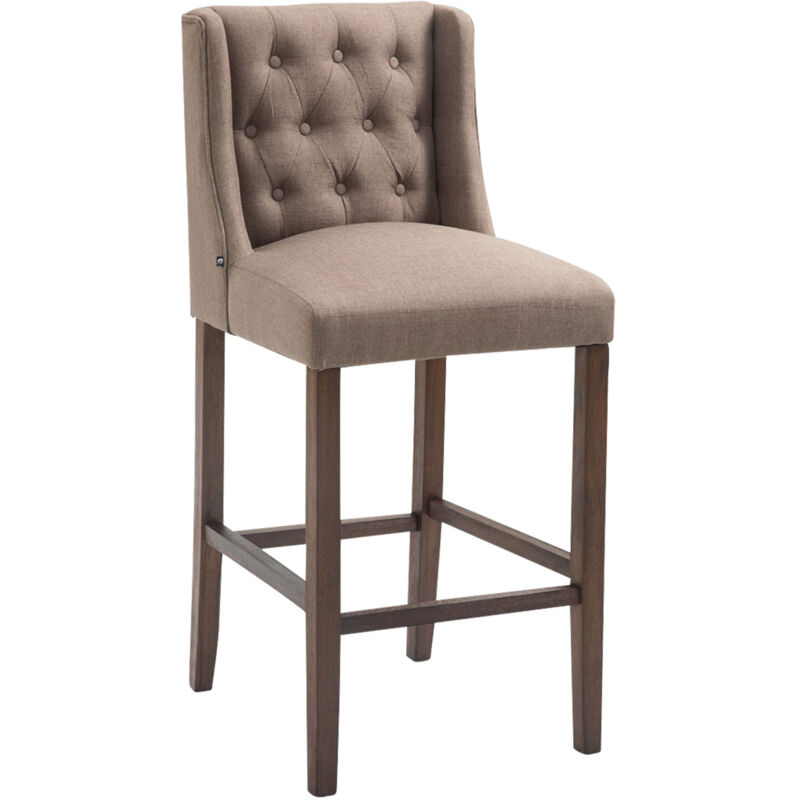 Tabouret Cassandra en tissu Tortora, Antik-dunkel