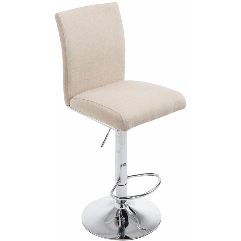 CLP - Tabouret de cuisine Design moderne en tissu chaise de bar en tissu padade diverses couleurs Couleur : Crème