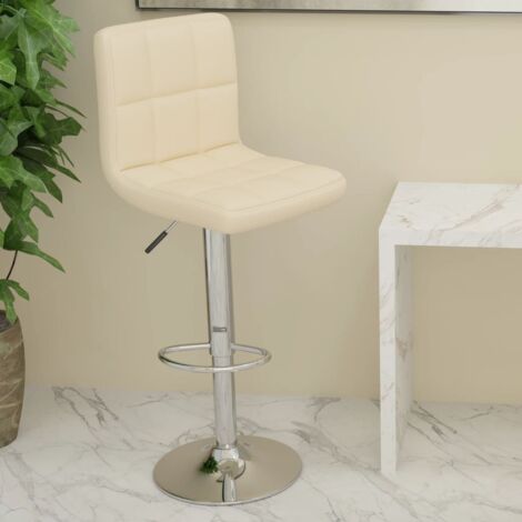 Tabouret de bar Crème Similicuir vidaXL