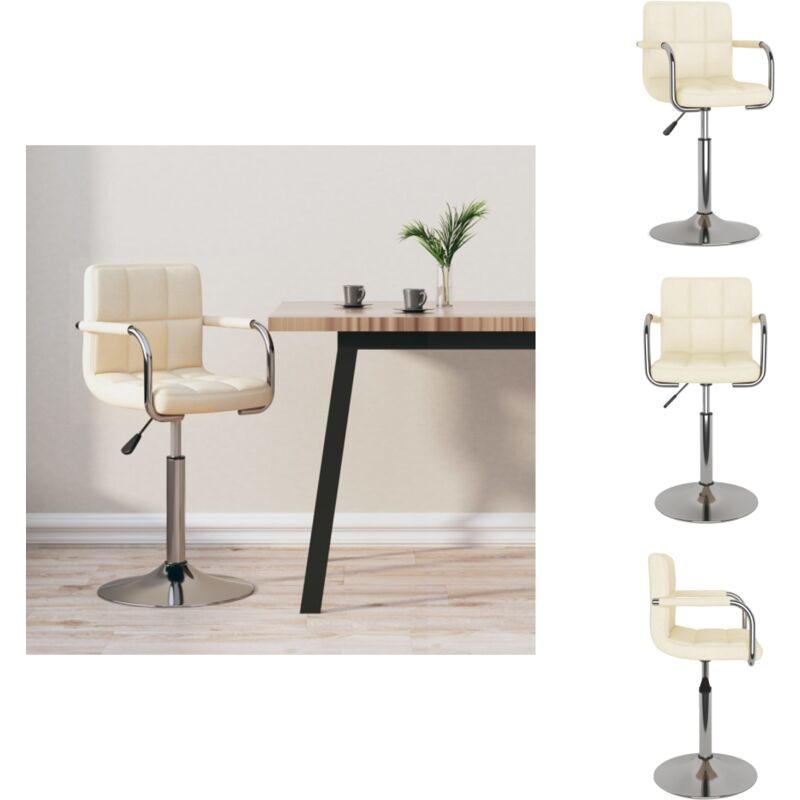 Tabouret de bar Crème Tissu - Tabouret De Bar - Tabourets De Bar - Chaise De Comptoir - Chaises De Comptoir