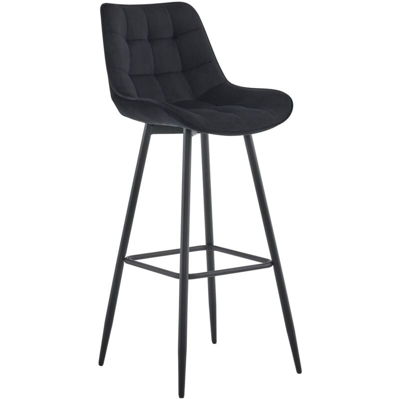 CLP - Tabouret de bar Dartford Noir Velours