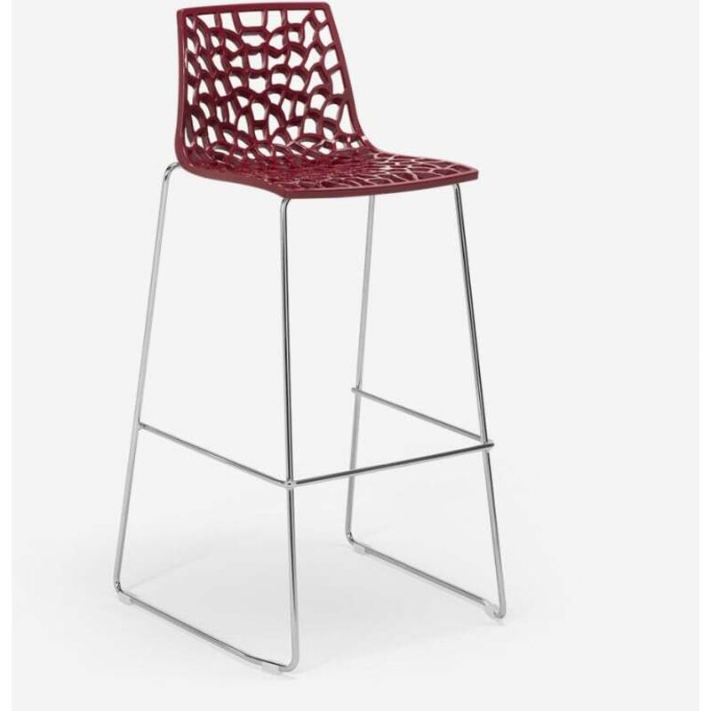 Tabouret de bar de cuisine Grand Soleil 74 cm design Spider Slitta - Bordeaux