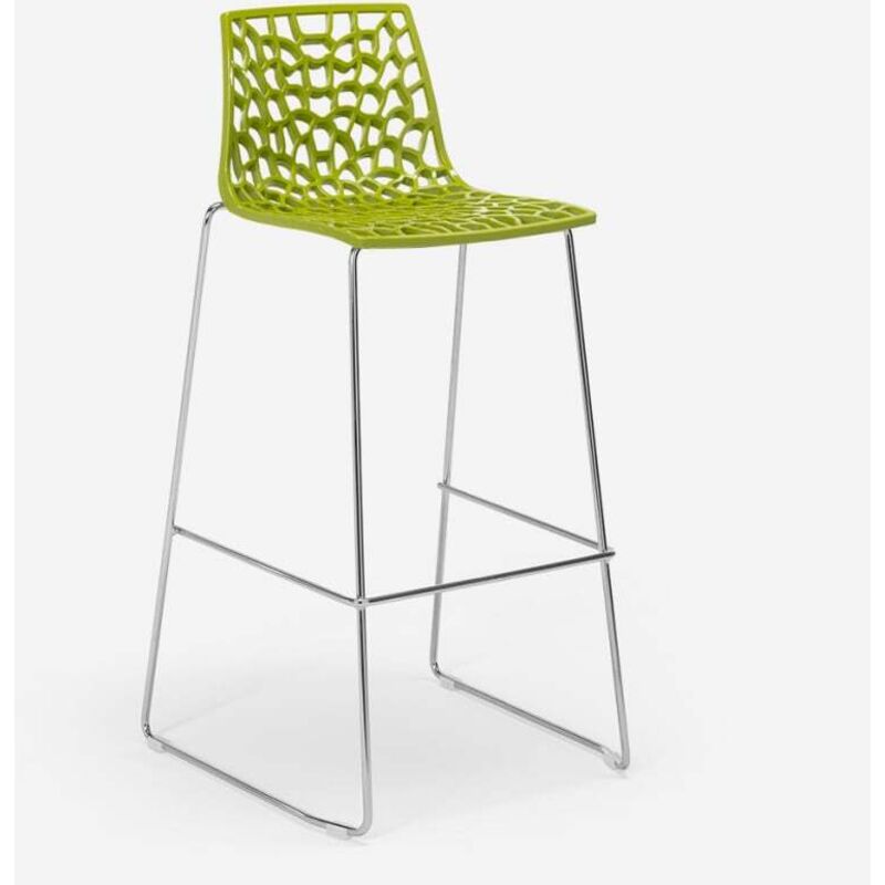 Tabouret de bar de cuisine Grand Soleil 74 cm design Spider Slitta - Anis vert