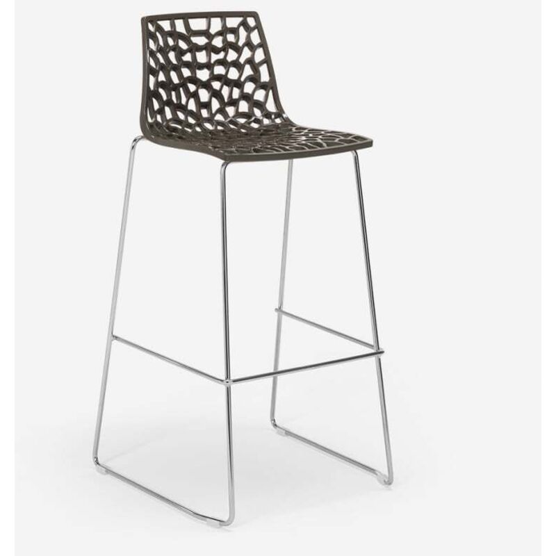 Tabouret de bar de cuisine Grand Soleil 74 cm design Spider Slitta - Marron