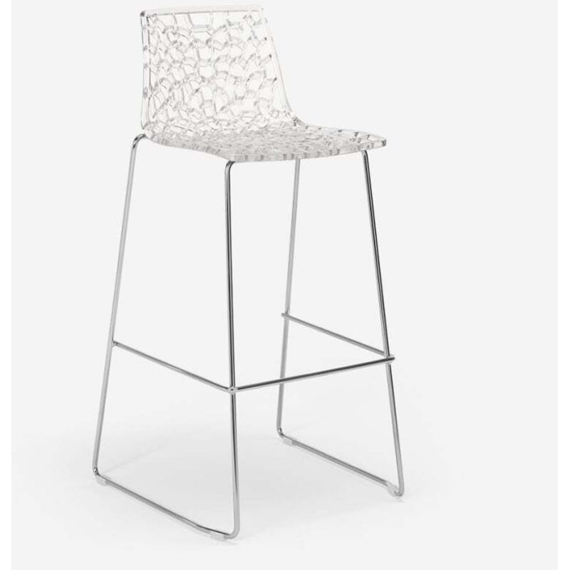 Tabouret de bar de cuisine Grand Soleil 74 cm design Spider Slitta - Transparent Tabouret de bar de cuisine Grand Soleil 74 cm design Spider Slitta - Transparent
