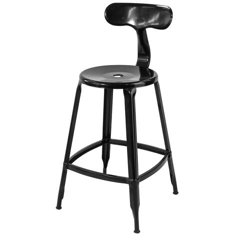 Tabouret De Bar Design Industriel en Métal Robuste Chaise Haute De Cuisine,SoBuy FST80-Sch