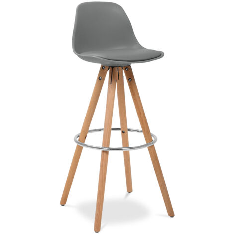 Tabouret de bar - Design scandinave - Muriel Gris foncé
