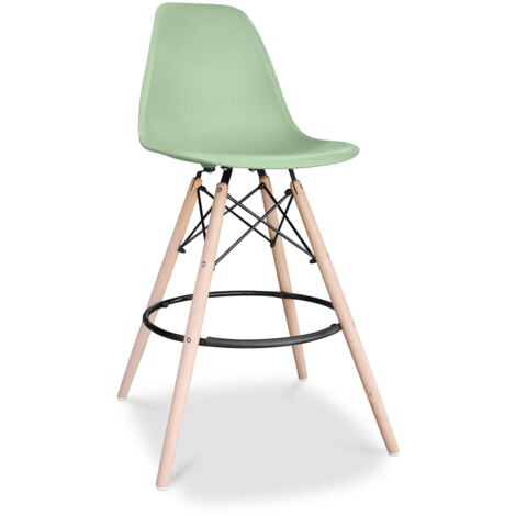 Tabouret de bar Deswick - Mat Vert pastel