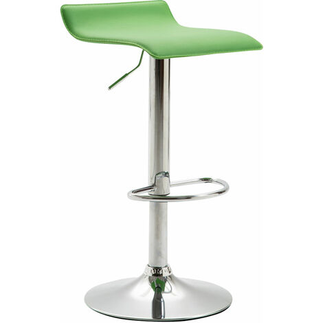 Tabouret de bar Dyn V2 similicuir vert Métal chromé