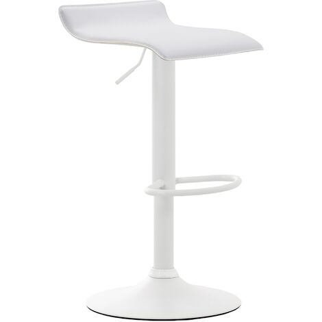 Tabouret de bar Dyn V2 similicuir Blanc  Blanc