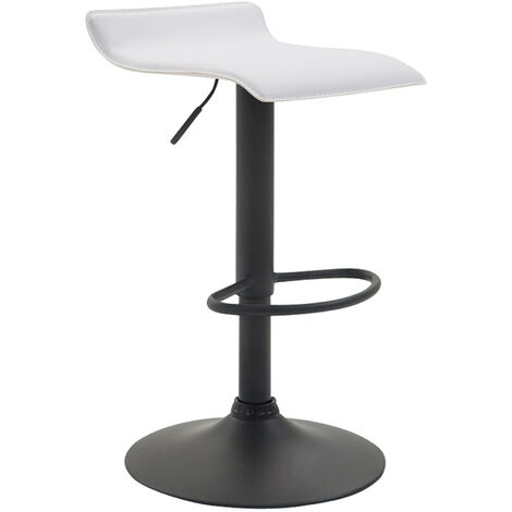 Tabouret de bar Dyn V2 similicuir Blanc  Noir