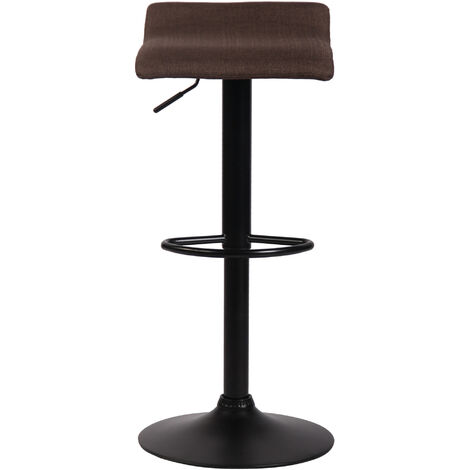 Tabouret de bar Dyn V2 tissu avec pied en métal Marron Noir