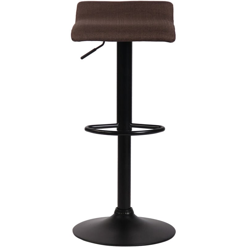 CLP - Tabouret moderne avec des lignes élégantes cadre noir assis en différentes couleurs tissu colore : marron