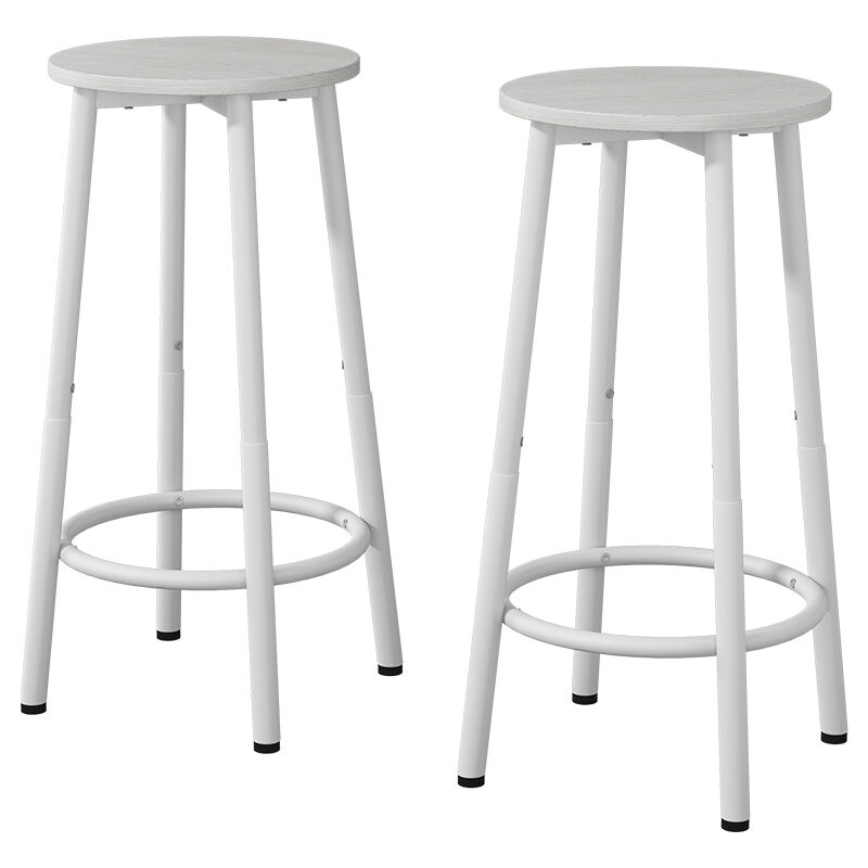 Vicco - Tabouret de bar Edmonton, Blanc, 31.5 x 64 cm 2 pièces