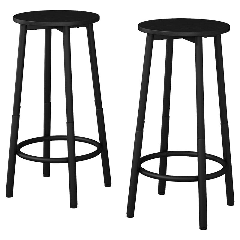 Vicco - Tabouret de bar Edmonton, Noir, 31.5 x 64 cm 2 pièces