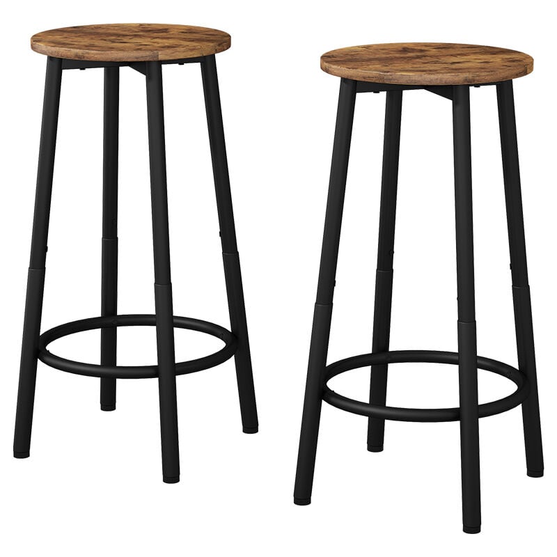 Vicco - Tabouret de bar Edmonton, Chêne rustique, 31.5 x 64 cm 2 pièces