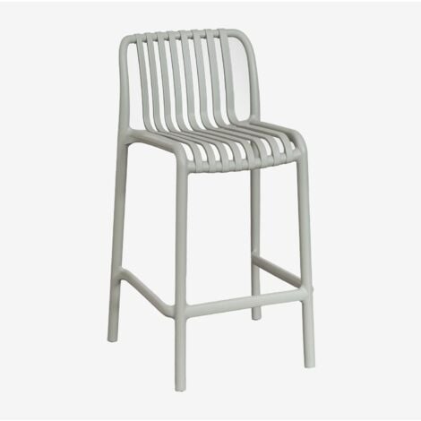 Tabouret de bar empilable en polypropylène Wendell SKLUM Vert Kaki ↑65 cm