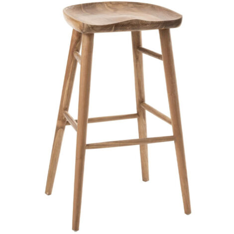 Tabouret de Bar en Bois "Ana" 69cm Naturel