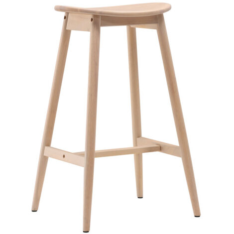 Tabouret de Bar en Bois "Orust" 76cm Naturel