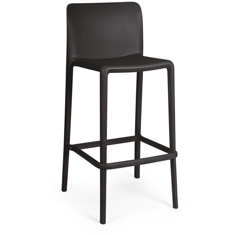 Tabouret de bar en polypropylène, noir