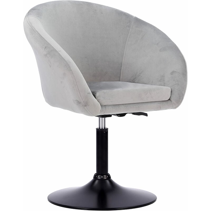 HAPPY GARDEN - Tabouret de bar en velours gris GABIN