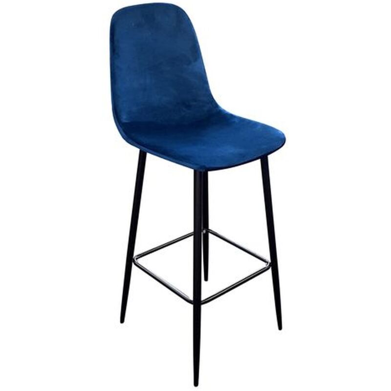 Urban Living - Tabouret de bar en velours vintage Inoui