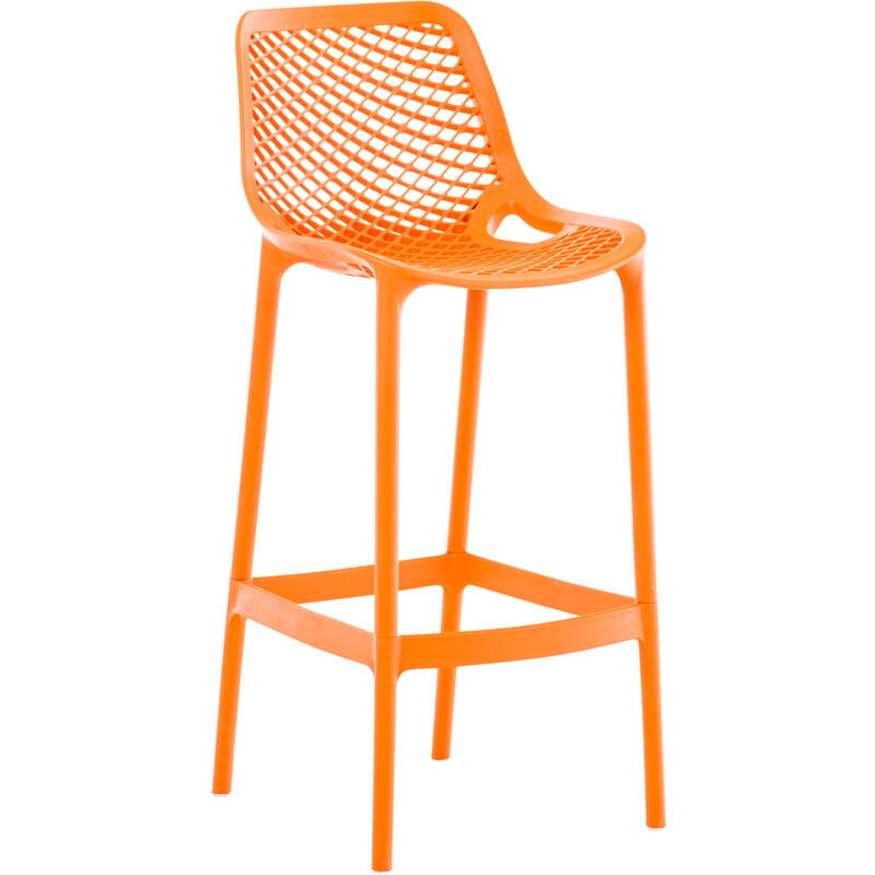 Tabouret haut avec un design moderne avec des reproches de dos et de pied dans différentes couleurs colore : Orange