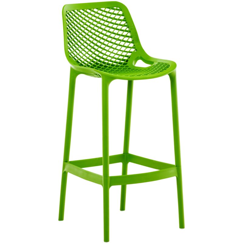 Tabouret haut avec un design moderne avec des reproches de dos et de pied dans différentes couleurs colore : vert