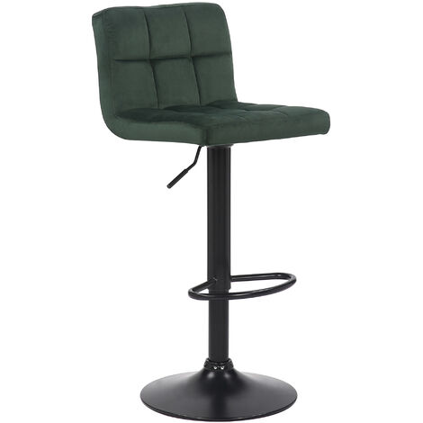 Tabouret de bar Feni en velours Vert