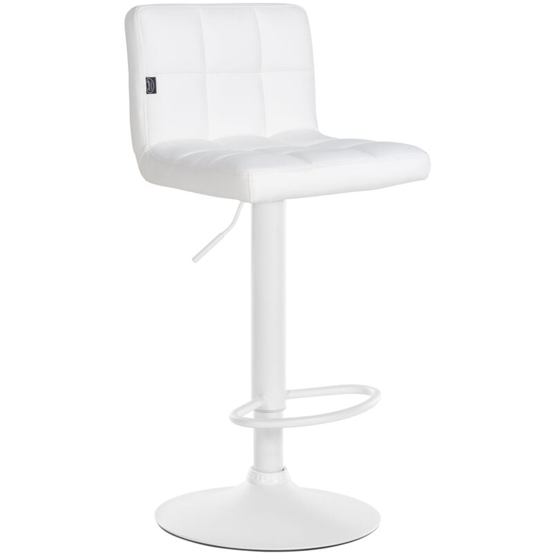 CLP - Tabouret de bar Feni similicuir Blanc Blanc