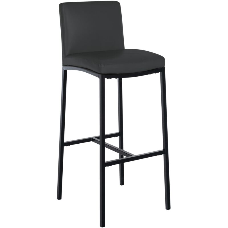 CLP - Tabouret de bar Freeport Gris foncé Similicuir