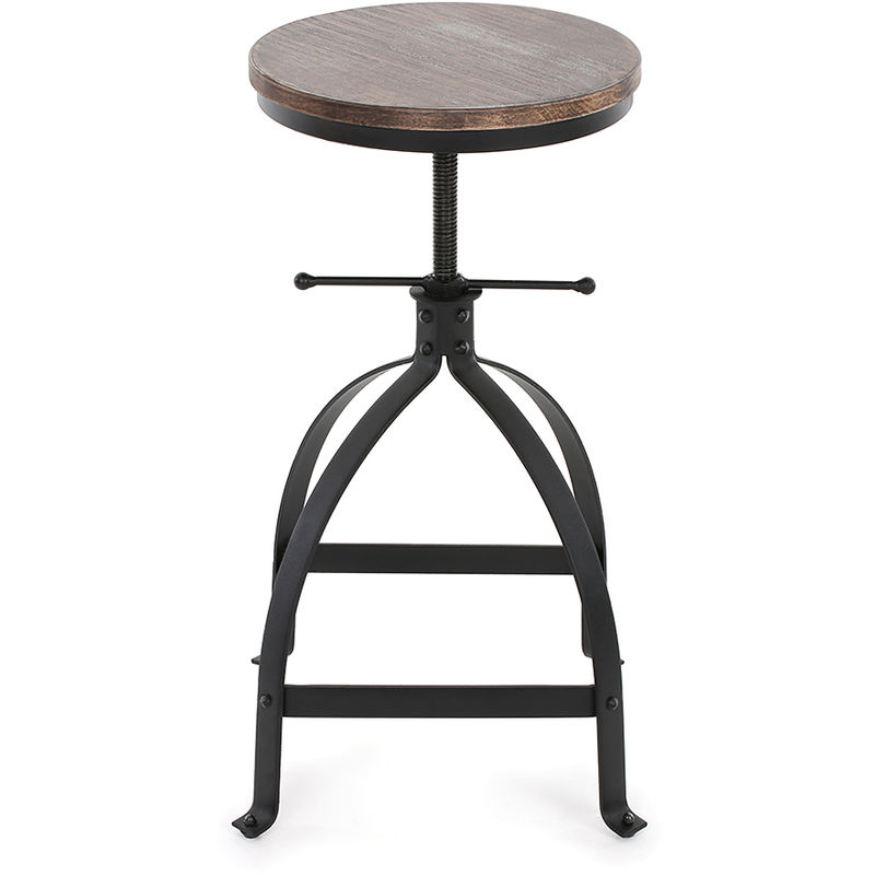 ikayaa - tabouret de bar industriel en bois