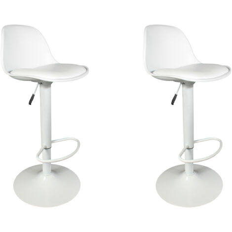 Tabouret De Bar Isak Blanc - Lot De 2
