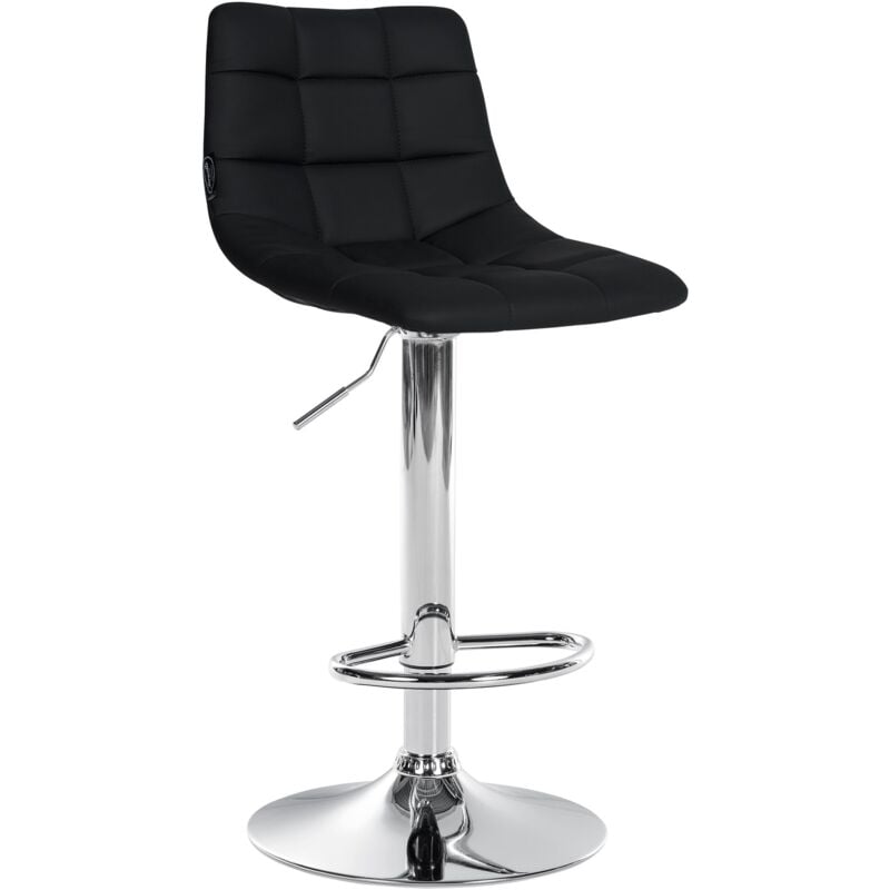 Tabouret Jerry en noir, chrom
