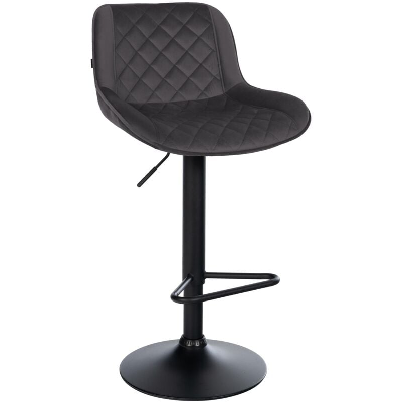 CLP - Tabouret de bar Kasson Noir Velours