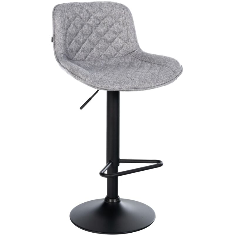 CLP - Tabouret de bar Kasson Gris Tissu
