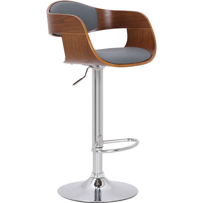 CLP - Tabouret Kingston en noyer / gris