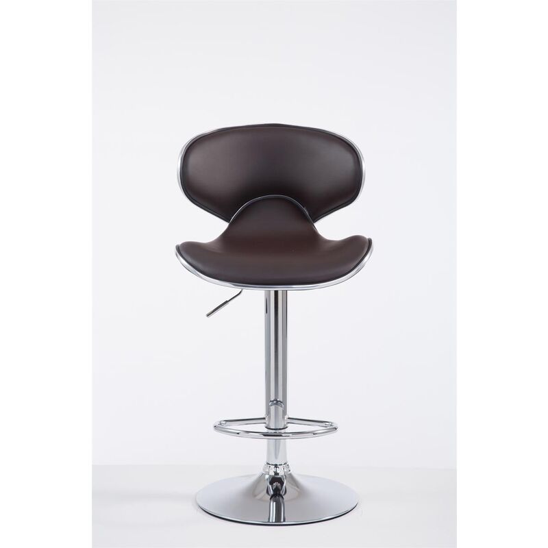 CLP - Tabouret de cuisine en cuir eco avec pivotant farci de différentes couleurs design Couleur : marron