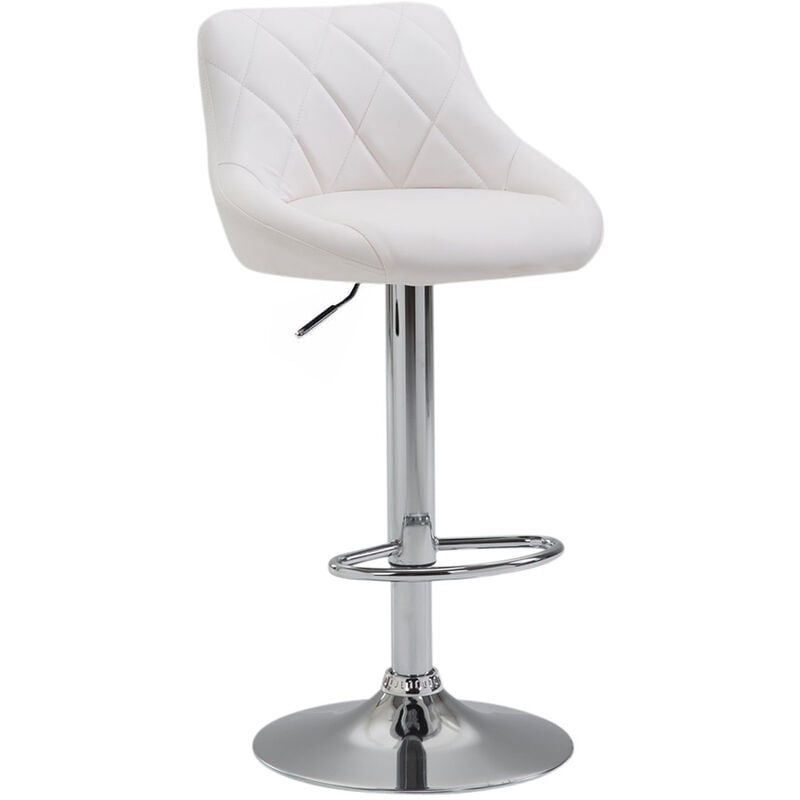 CLP - Design tabouret avec des idées dans le cuir d'imitation et les coutures élégantes différentes couleurs colore : Blanc