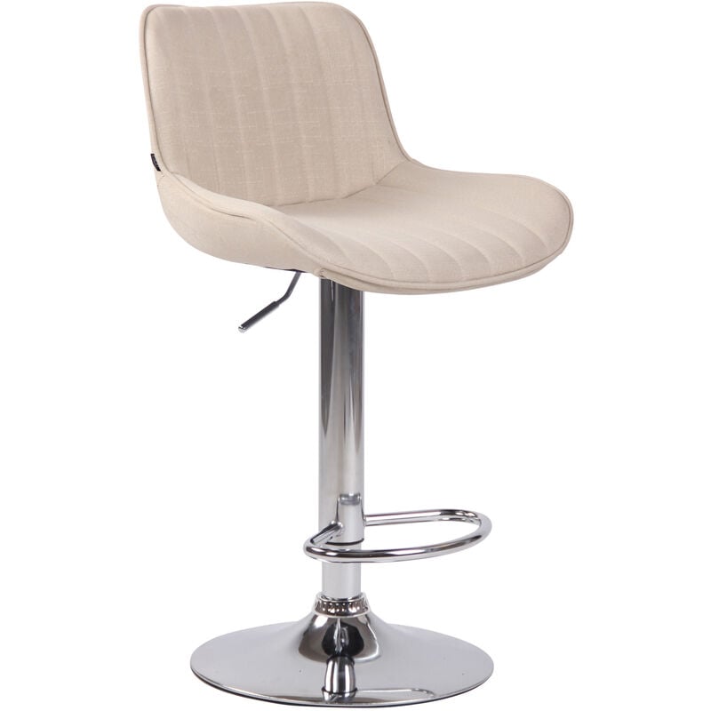 CLP - Tabouret de tissu avec repose-pieds et structure en acier différentes couleurs colore : Crème