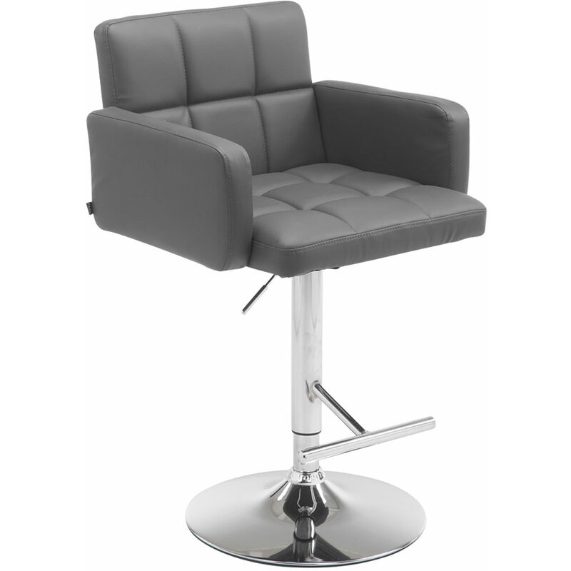 Tabouret de fauteuil avec un siège rembourré et matelassé différentes couleurs colore : Gris