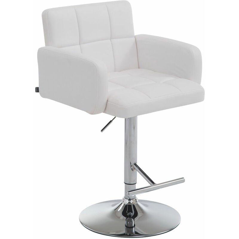 Tabouret de fauteuil avec un siège rembourré et matelassé différentes couleurs colore : Blanc