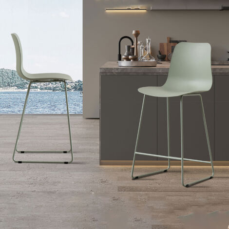 Tabouret de bar Marie-gris-vert
