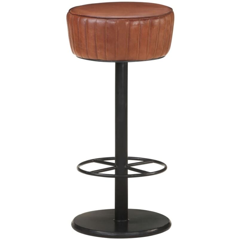 Tabouret de bar Marron Cuir véritable