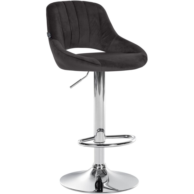 CLP - Tabouret de bar Milet Samt chromé
