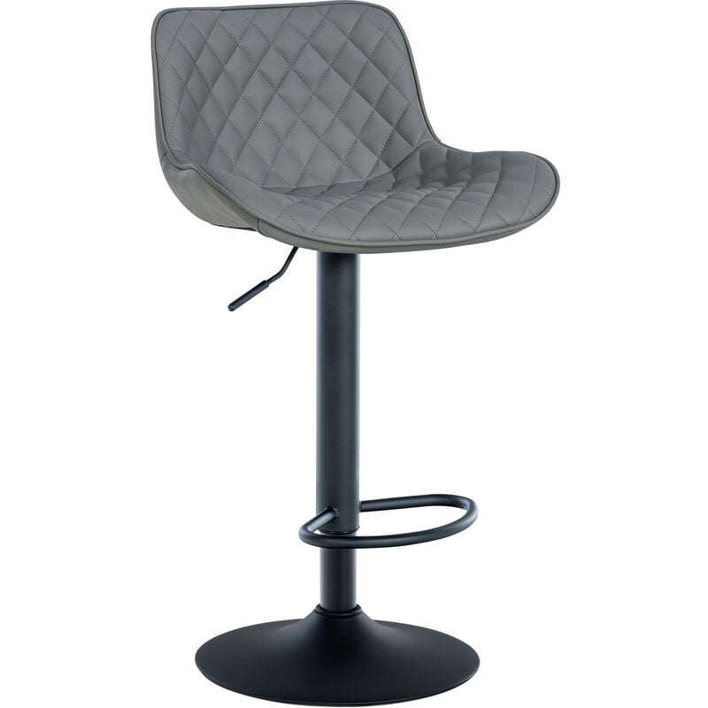 Tabouret de bar Grey Minosa, faux cuir