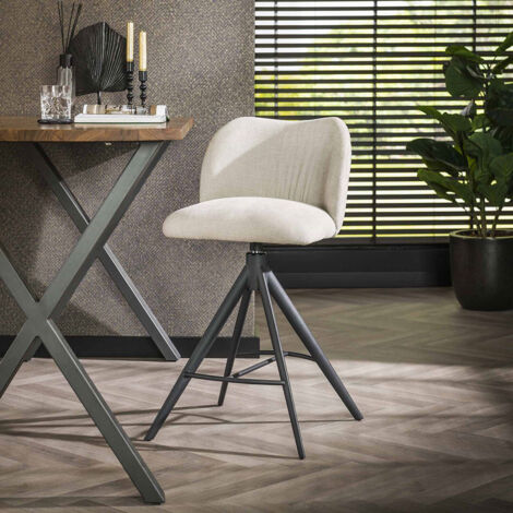 Tabouret de bar moderne en tissu Kolby (lot de 2)