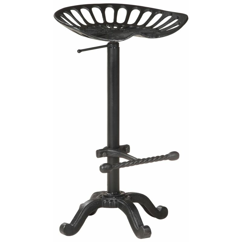 Vidaxl - Tabouret de bar Noir Fonte