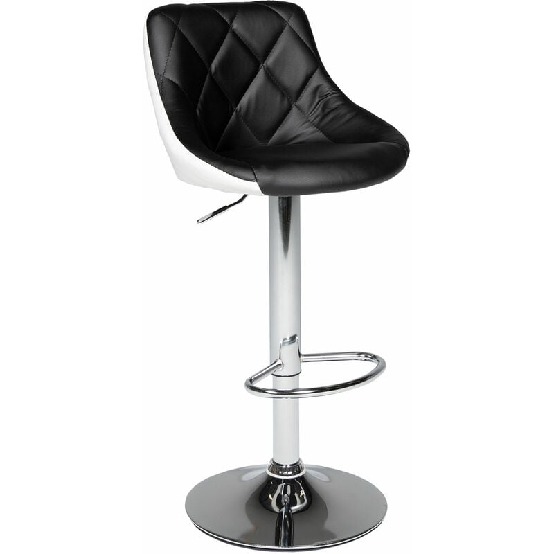 Happy Garden - Tabouret de bar noir et blanc jasper
