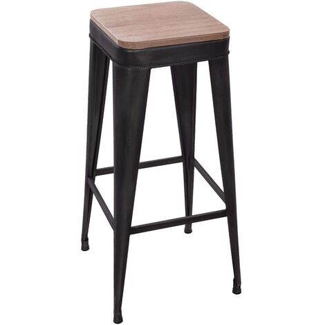 Tabouret de bar noir Joris GM Atmosphera